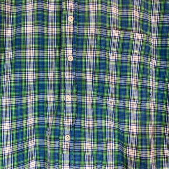 Pendleton men’s short sleeve button up shirt blue green plaid size m - Picture 2 of 5